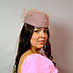 Hat with veil Amazon dusty rose, Hats1, Moscow,  Фото №1