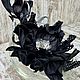 Брошь из кожи Черное серебро. Украшение из кожи. Брошь-булавка. Светлана Ланская. Ярмарка Мастеров.  Фото №4
