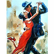 Картины и панно handmade. Livemaster - original item Tango painting interior oil painting. Handmade.