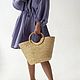 Соломенная сумка с ручками из бамбука. Классическая сумка. Майя Ри (MYARI). Интернет-магазин Ярмарка Мастеров.  Фото №2