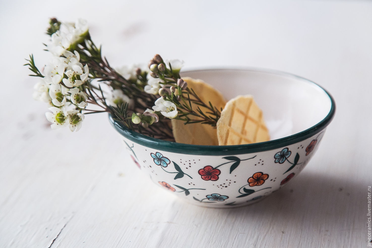 Flower meadow. A bowl of handmade ceramics, Bowls, Zhukovsky,  Фото №1