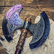 Сувениры и подарки handmade. Livemaster - original item Forged Damascus Axe Yggdrasil handmade. Handmade.