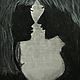 Oil pastel painting with silhouettes of lovers 'Without words' »297h420 mm, Pictures, Volgograd,  Фото №1