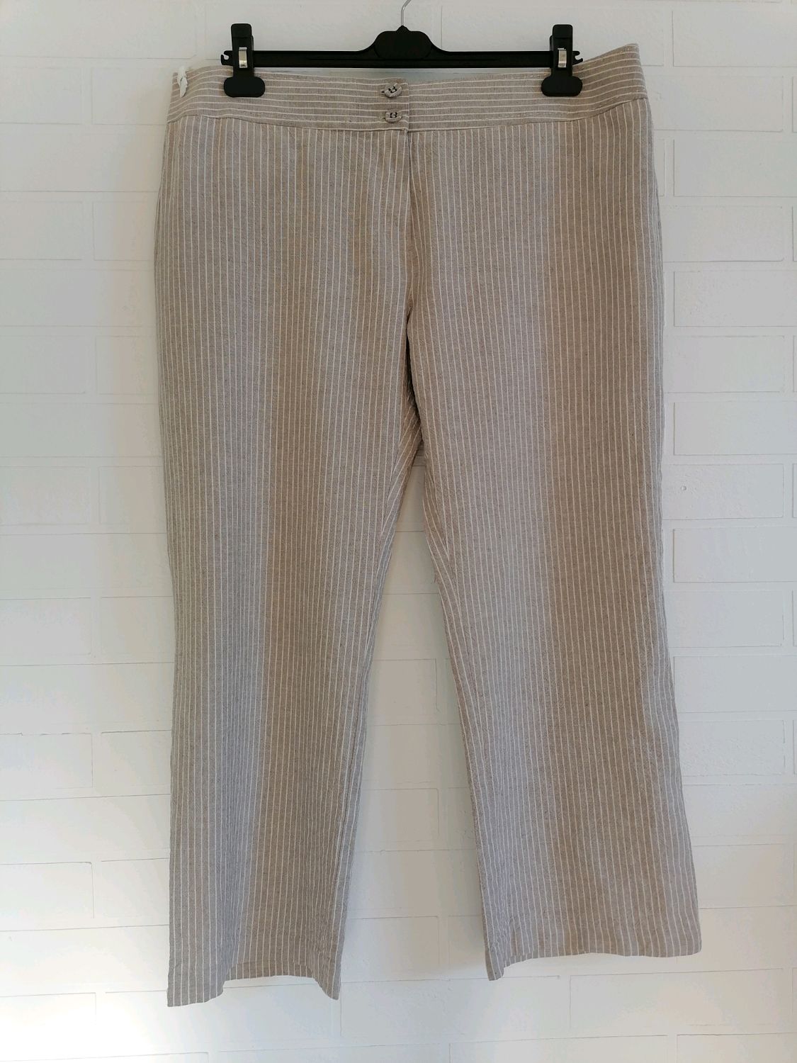 Винтаж: Лён /вискоза Marks Spenser Linen, 50-54, 56 брюки женские, Брюки винтажные, Москва,  Фото №1