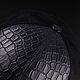 Бейсболка из натуральной кожи крокодила IMA0327BZ. Бейсболки. CrocShop товары из экзотической кожи. Ярмарка Мастеров.  Фото №9