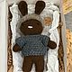Вязаный зайка ручной работы. Амигуруми куклы и игрушки. Embroidery-by-liza. Ярмарка Мастеров.  Фото №5