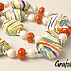 Beads Multicolored stripes. Necklace. Grafoli jewellery. Online shopping on My Livemaster.  Фото №2