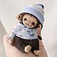 Обезьянка тедди teddy monkey мартышка ручной работы. Тедди Зверята. LuckyBearsShop. Интернет-магазин Ярмарка Мастеров.  Фото №2