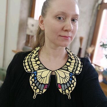 Аксессуары ручной работы. Ярмарка Мастеров - ручная работа Накладной воротник "бабочка". Handmade.