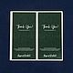 Наклейки "Thank you" темно-зеленые (№102), Бумага для скрапбукинга, Москва,  Фото №1