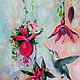 Hummingbird oil painting, Pictures, Moscow,  Фото №1