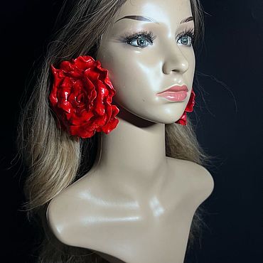 Украшения ручной работы. Ярмарка Мастеров - ручная работа Серьги «Роза». Handmade.