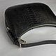 Order Women's black leather bag made of python leather. ulijana-zijangirova. Livemaster. . Crossbody bag Фото №3