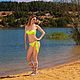 Order Separate swimsuit bandeau bikini Green. Katorina Rukodelnica HandMadeButik. Livemaster. . Swimwear Фото №3