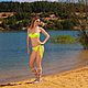 Заказать Traje de baño separado bandeau bikini verde claro. Katorina Rukodelnica HandMadeButik. Ярмарка Мастеров. . Swimwear Фото №3