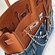Джинсовая кожаная сумка в стиле Birkin 30. My Handmade. Классическая сумка. Magic denim in art. Интернет-магазин Ярмарка Мастеров.  Фото №2