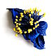 The flower brooch for the Salute holiday is bright blue with contrasting stamens. Brooches. De-Si-Re. Online shopping on My Livemaster.  Фото №2