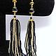 Long Earrings brush gold Black. Tassel earrings. Svetlana Svetlankina. My Livemaster. Фото №5