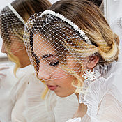 Свадебный салон handmade. Livemaster - original item The veil: Wedding band with veil. Handmade.