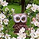 Совушка с подвижной головой. Войлочная игрушка. Клюева Евгения Beautiful Owl. Ярмарка Мастеров.  Фото №7