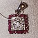 Silver pendant with rubies, Vintage pendants, Moscow,  Фото №1