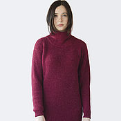 Knitted jumper with a boat neckline