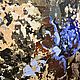 Order Blue-brown Abstraction. Blue painting with brown accent. Zabaikalie. Livemaster. . Pictures Фото №3