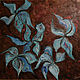 "Голубые цветы"-умиротворяющая абстракция маслом 60/70 см, Картины, Москва,  Фото №1