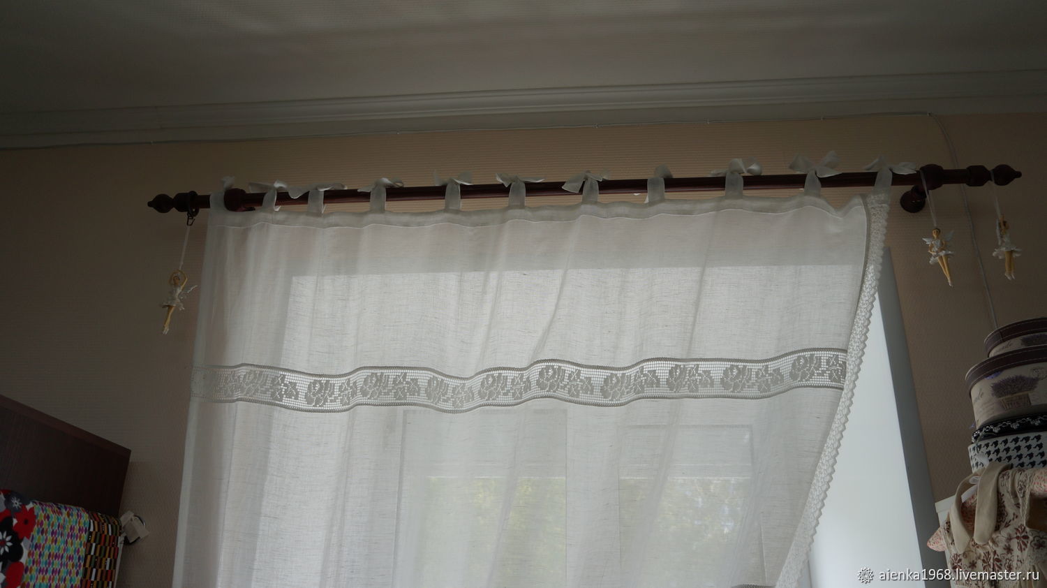 Шторы: Занавеска из хлопка в интернет-магазине Ярмарка Мастеров по цене ...