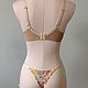Нижнее бельё - бюстгальтер + стринги. Комплекты белья. Natali Lingerie / Нижнее бельё ручной работы!. Ярмарка Мастеров.  Фото №4