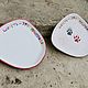 A curved plate ≈ 20 cm with the inscription Wool is a seasoning drawings of paws. Plates. DASHA LEPIT | Ceramic tableware (dashalepit). My Livemaster. Фото №4