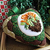 Сувениры и подарки handmade. Livemaster - original item Kimekomi Heart Christmas cone (interior decoration). Handmade.