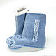 Сапожки из овчины Denim collection. Тапочки. Светлана Тапочуни. Ярмарка Мастеров.  Фото №5