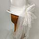 White satin top hat with 'Lady' veil for wedding. Sombreros de la boda. Felt Hats Shop. My Livemaster. Фото №4