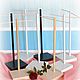 Doll stands with a square base made of chipboard, Stable and comfortable, 9,10,12,15 cm. color: natural, white, dark wenge
