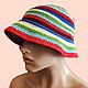 Hats: Striped hat. Hats1. Crochet clothing. Olesya Petrova. Online shopping on My Livemaster.  Фото №2