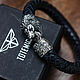 Lion Bracelet | Silver | Premium Leather. Braided bracelet. totemicashop. My Livemaster. Фото №5