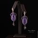 Purple earrings with charoite extra. Earrings. Elena Potsepnya Jewelry. My Livemaster. Фото №5