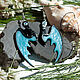 earrings: Sky-blue dragon wings – author's work. Earrings. MathomsCrafts (vsyakovina). My Livemaster. Фото №5
