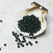 Материалы для творчества handmade. Livemaster - original item Faceted beads 3/2 mm Olive dark 90 pcs. Handmade.