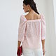Women's Blouse Pink Camomile Cotton Cambric Summer. Blouses. mozaika-rus. My Livemaster. Фото №4