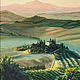 Oil painting Tuscany, summer landscape road to home, Pictures, Ekaterinburg,  Фото №1