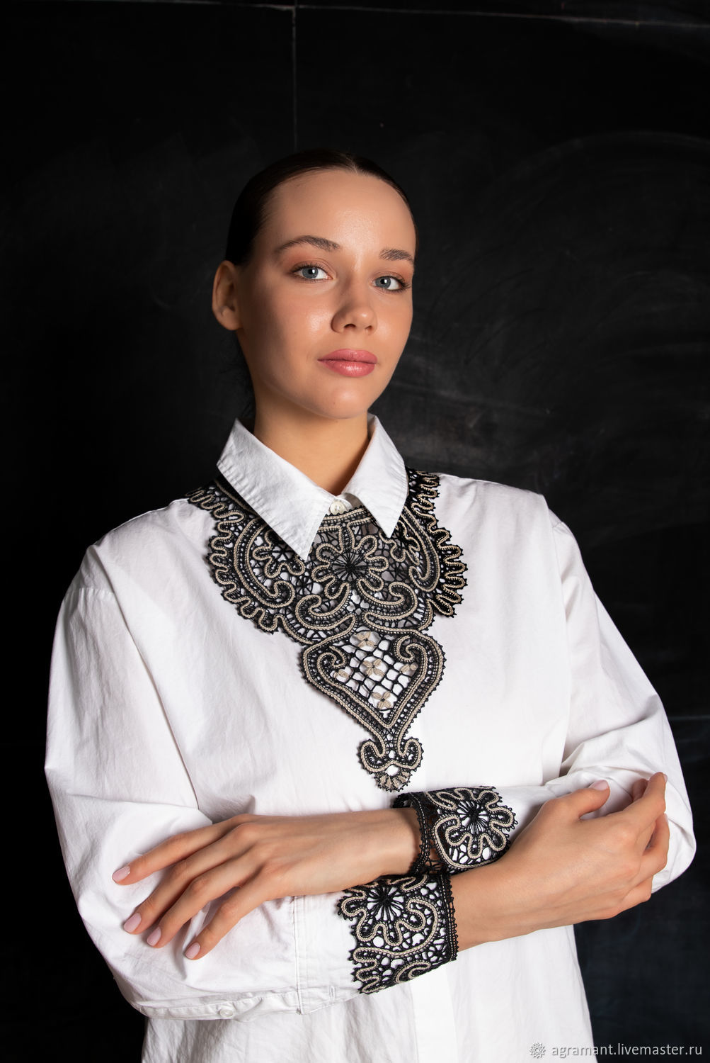 Колье +манжеты арт. 294 Вятское кружево на заказ в интернет-магазине Ярмарка Мастеров по цене 8900 ₽ – Q4BCKRU | Воротнички, Санкт-Петербург - доставка по России