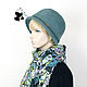 Order Stylish lady's hat. The color 'Tiffany', and two more colors. Mishan (mishan). Livemaster. . Hats1 Фото №3