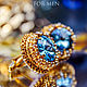 Cufflinks: Renata. color: Aquamarine in gold. Blue cufflinks. Cuff Links. LADY-LIZA jewelry shop. Online shopping on My Livemaster.  Фото №2