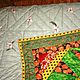 Одеяло лоскутное стеганое "Солнце"(пэчворк,красный, зеленый). Одеяла. Лоскутная мозаика (Ирина) (Pelargonia). Ярмарка Мастеров.  Фото №6