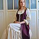 Dress medieval linen burgundy Medieval. Subculture Clothing. Kupava - ethno/boho. My Livemaster. Фото №4