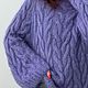 Свитер с косами. Свитеры. lulu_knits. Интернет-магазин Ярмарка Мастеров.  Фото №2