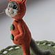 Кот, заяц, кот в костюме зайца. Войлочная игрушка. ТЕПЛАЯ ШЕРСТКА. Ярмарка Мастеров.  Фото №4