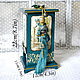 Teahouse 'LOVES' turquoise single. Tea houses. Decoupage. Online shopping on My Livemaster.  Фото №2
